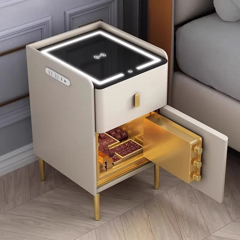 

Bedroom Phone Charger Nightstand Japanese Minimalist Item Organizer Nightstand Luxury Aesthetic Table De Chevet Home Furniture