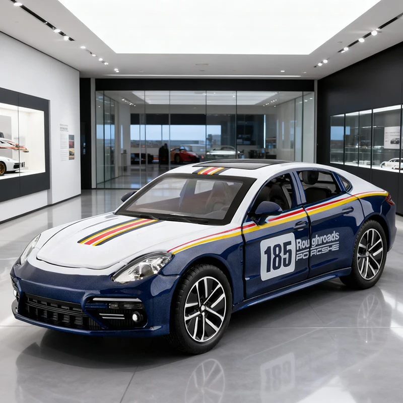 1:32 パナメーラ スーパーカー 合金製カーモデル サウンド＆ライト プルバック式 子供のおもちゃ コレクション 誕生日プレゼント