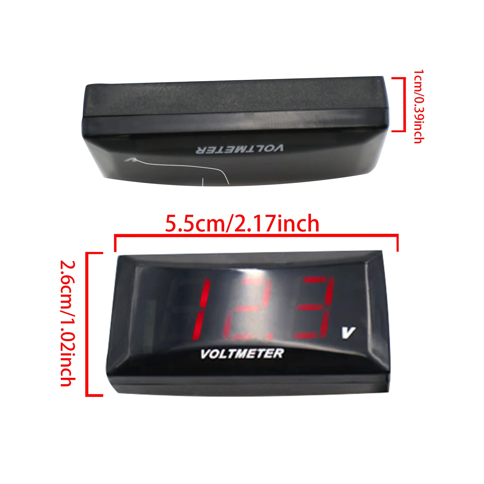 Bild 3: 12V Für Auto Motorrad Universa Mini Led-anzeige Digital Voltmeter Panel Volt Spannung Meter Tester Reverse Anschluss Schutz