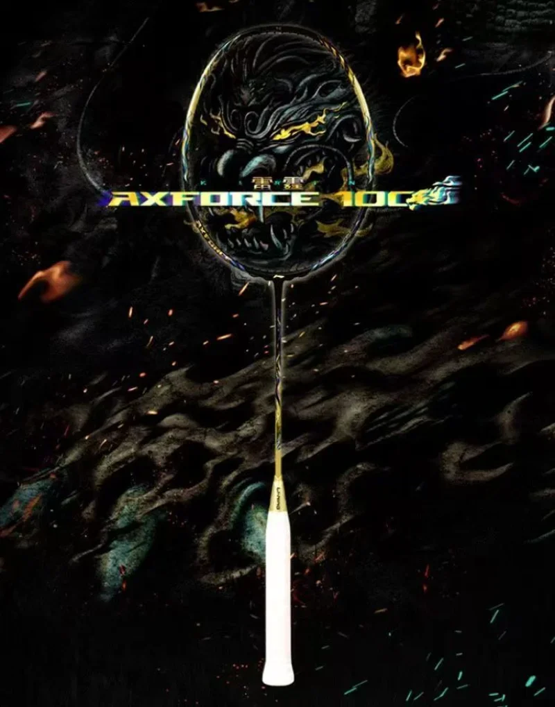 

New For LiNing-AXFORCE 100 Thunder Series Professional Kirin Badminton Racket Full Carbon Fiber Offensive Competition With Line