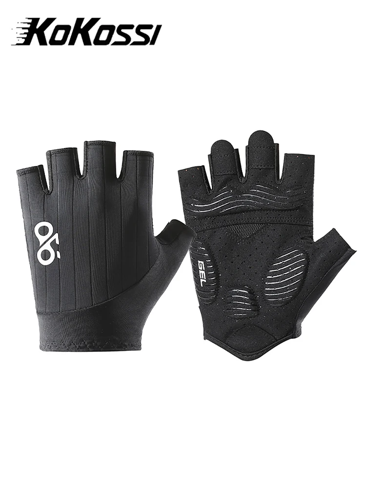 AliExpress NONE KoKossi Anti-slip Half-finger Cycling Gloves Shock Absorption Bicycle Gloves Hand Protection Outdoor Road Biking For Men Women