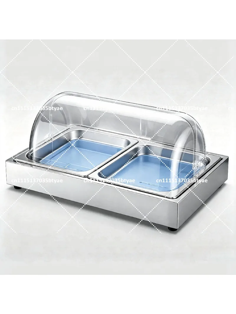 Commercial Refrigerated Food Display Table, Seafood Buffet Counter Ice Table for Hotel Catering Restaurant