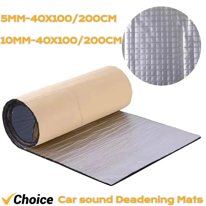 40X100/200cm Car Soundproofing Deadening Mat Sound Deadening Car Heat Noise Insulation Deadening Mat For Car Hood Engine Door