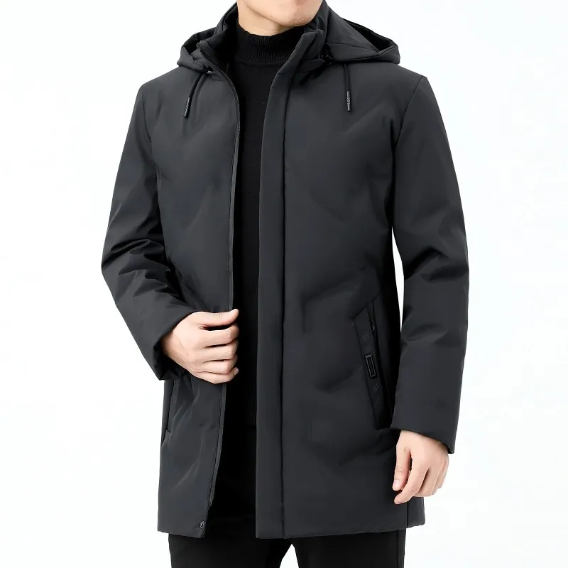 

Men's Winter Windproof Warm Jackets Thick Warm Hooded Parkas Long Coat Men Clothing Casual Big Pocket Windproof Overcoats