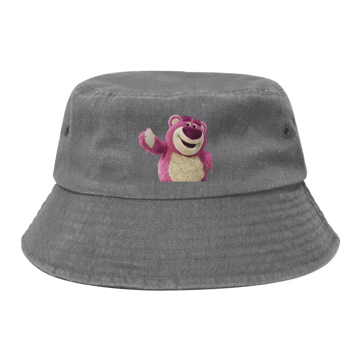 2023 New Summer Cute Bear Bucket Hat for Unisex Disney Toy Story Lotso Beach Foldable Bob Fishing Hat Girls Boys Panama Cap