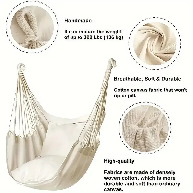 Indoor And Outdoor Lazy Stool Rocking Chair Thickened Hammock Ham mock Artifact Swing Exte nded Seat
