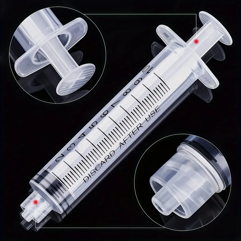10ml Luer Lock Liquid Dispensing Barrel with Long Blunt Tip Needles and Black Sealing Caps Multipurpose Measuring Tool for Garde view 5