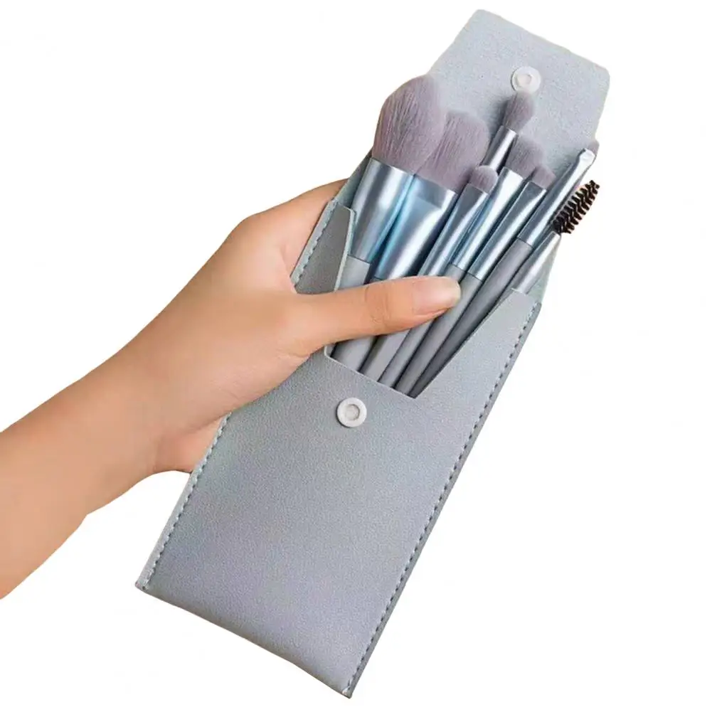 Pennello per trucco portatile Set di pennelli per trucco professionale con custodia portatile per evidenziatore fard in polvere in polvere per applicazioni