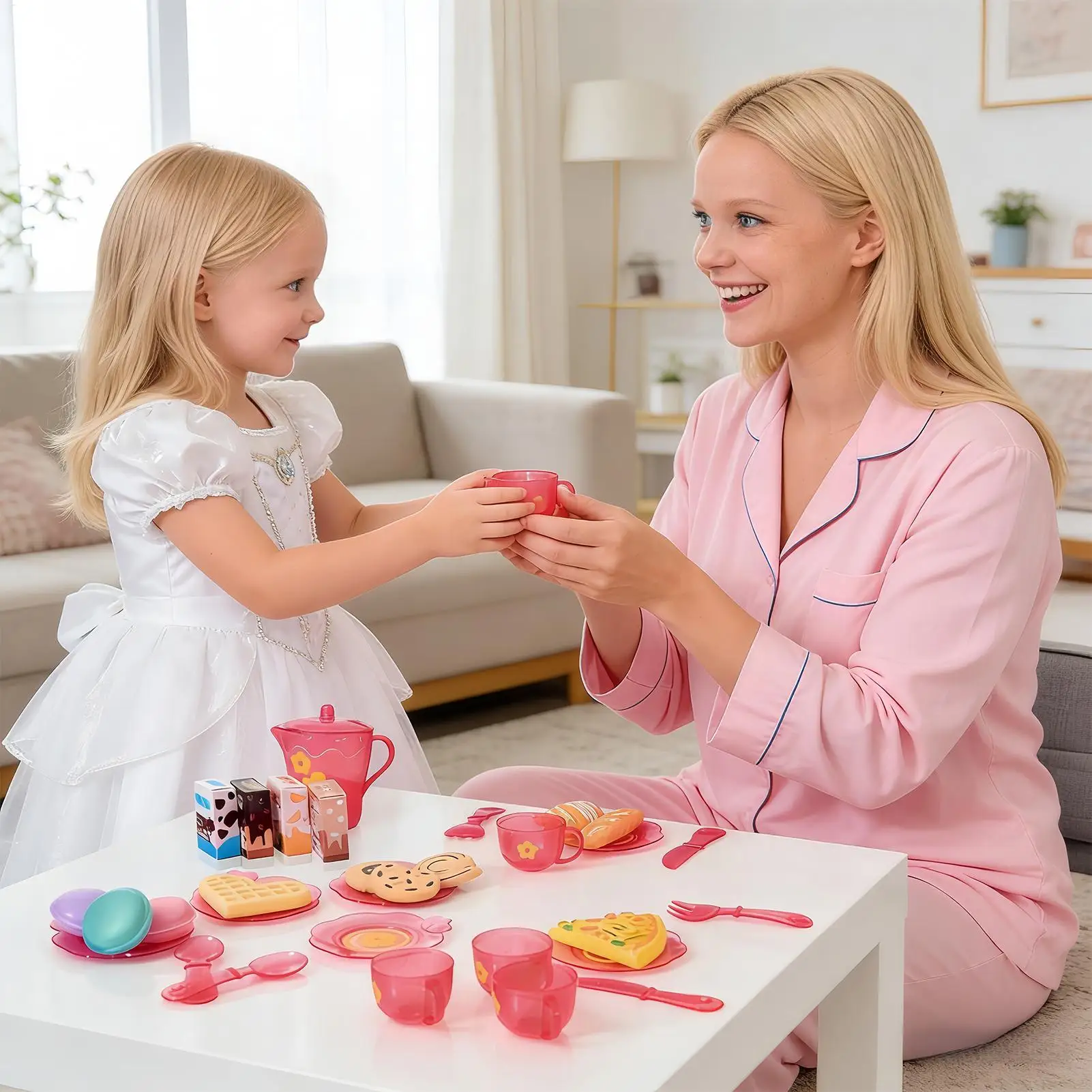 Zestaw do zabawy w herbata DIY, symulacja jedzenia, zabawki do zabawy w dom, kuchnia, popołudniowa herbata, prezenty, zabawki do udawania dla dzieci, dziewczynek, prezent