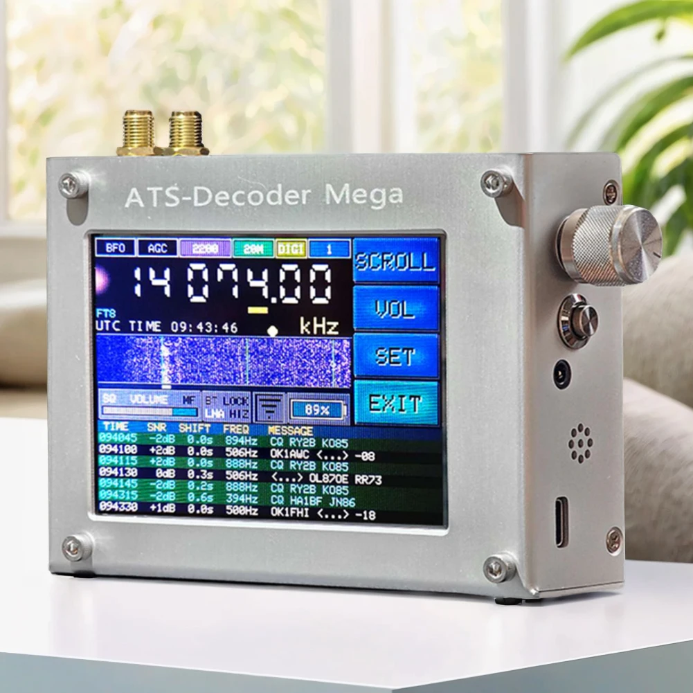 ATS-Decoder Digital Decoder FM RDS AM LW MW SW SSB DSP Si4732 4000mAh Battery for Professional Radio Developers Test Engineers