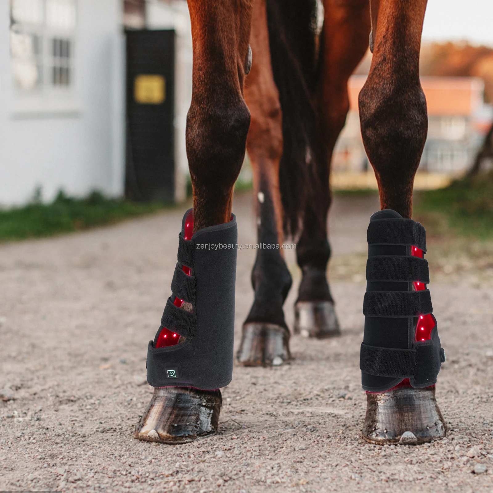 2024 Wireless Horse Red Infrared Therapy Wrap Equestrian Horse Animal Leg Hoof Boot Therapy Wrap for Pain Relief Muscle Recovery