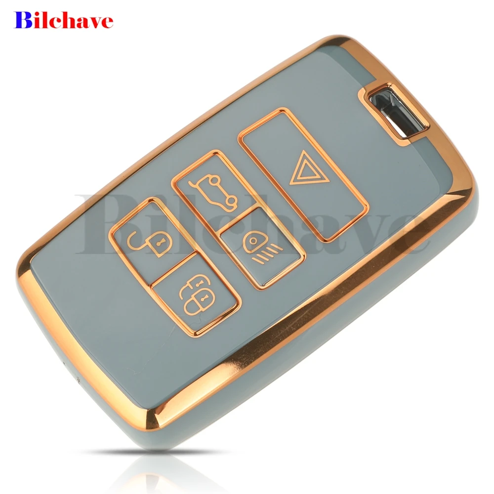 Jingyuqin TPU Car Remote Key Case Cover per Land Rover Range Sport Velar Evoque Freelander Discovery Jaguar XF XJ XJL XE