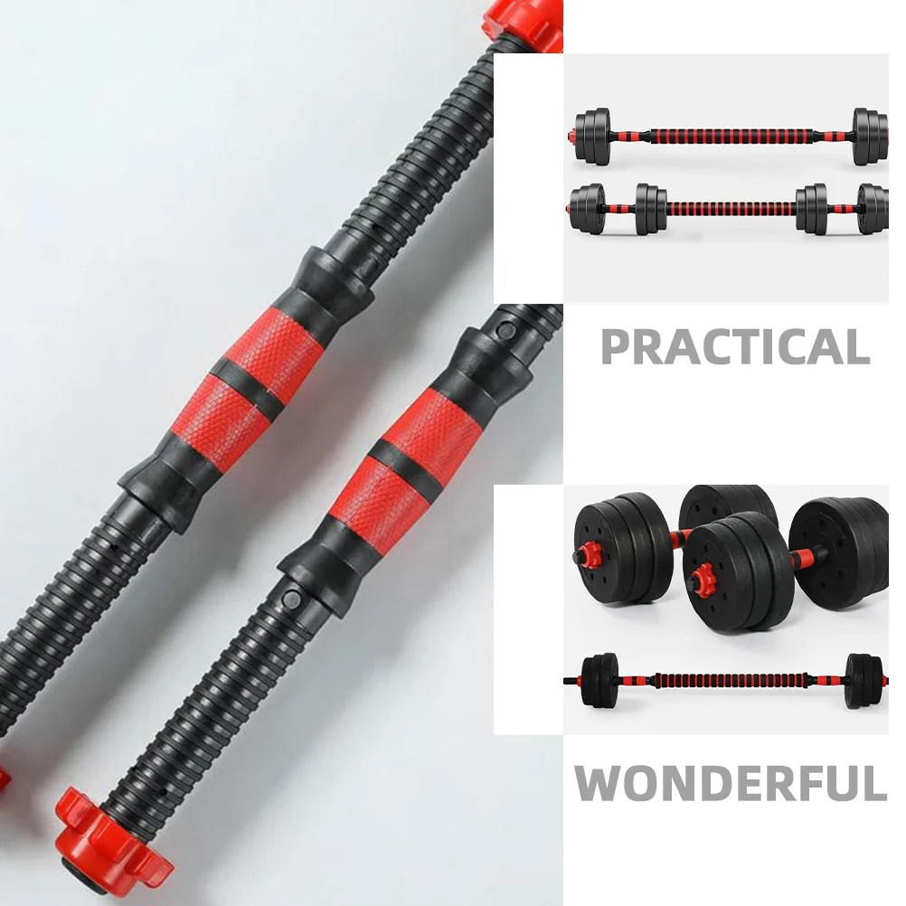 Set Batang Dumbbell Tahan Lama Konektor Dumbbell Batang Penghubung dengan Mur untuk Latihan Barbel Profesional dan Penggunaan Pribadi Yoga matt