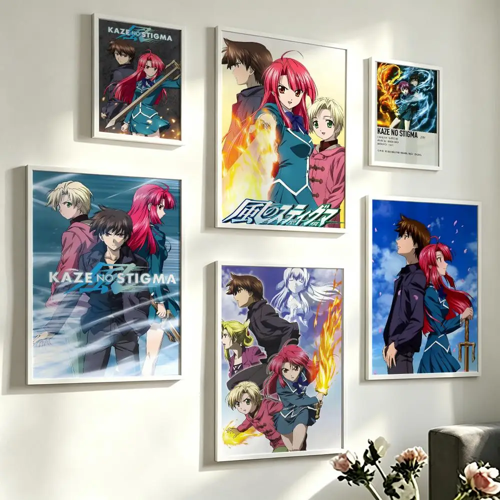 anime Kaze no Stigma Poster for Bedroom Dorm Room Home Decor Large Wall Picture Print