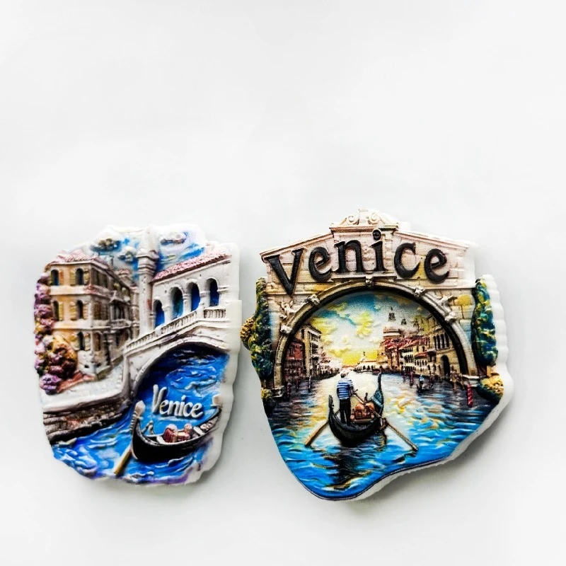 Venice Refrigerator Stickers Souvenirs Home Decoration, Souvenirs 3D Design Simple Refrigerator Decoration Photo Wall
