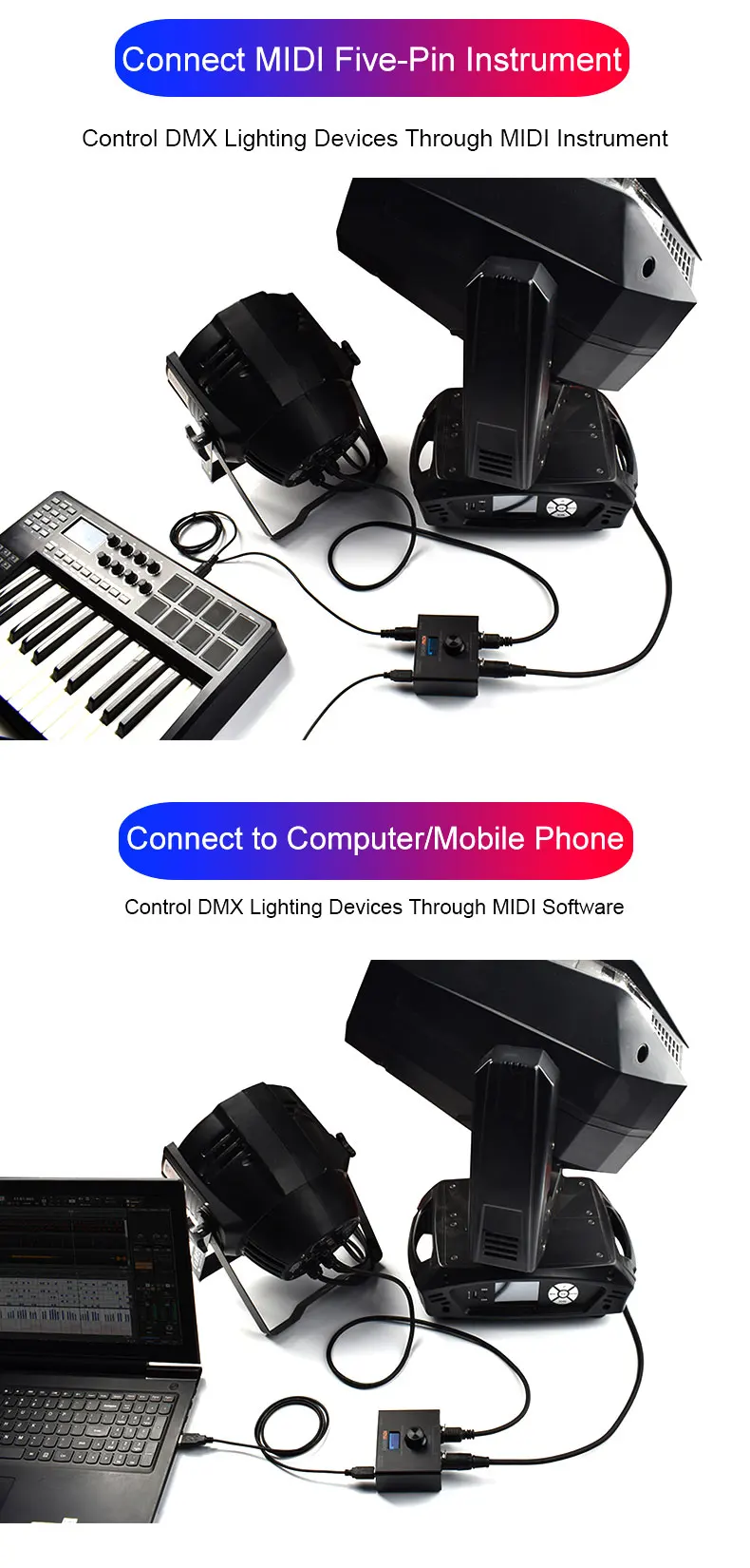 DOREMiDi MIDI To DMX Controller (MTD-1024) Can Convert MIDI