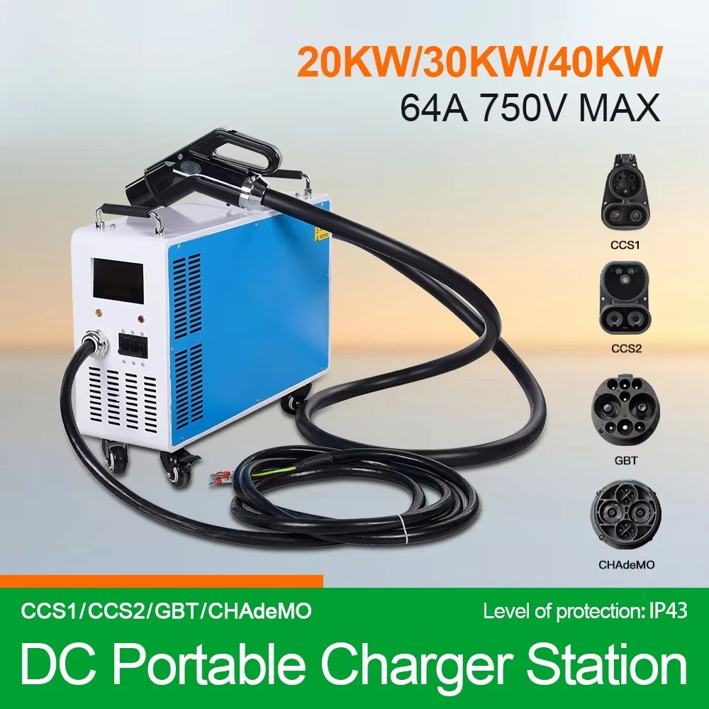 7KW 15KW 30KW 40KW Mobile Charging Station Dc Fast Electric Car Charging Stations Portable Charger