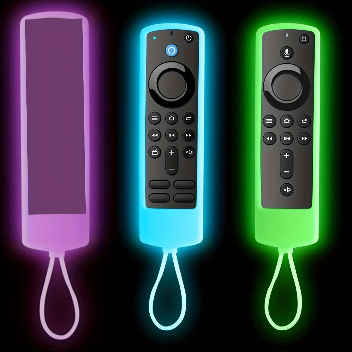 Luminous Silicone Case for Voice Remote Control - Protects your remote control and enhances your gaming experience, lanyard, eas