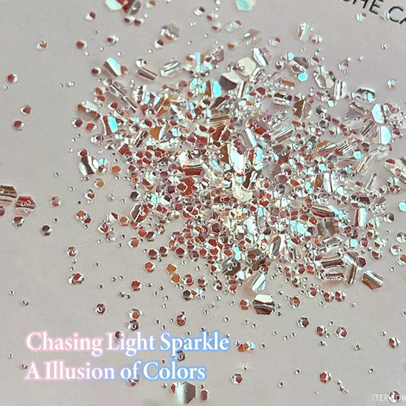 1 doos Mini Sprankelende Nagel Glitter Sprankelende Nageldecoratie Nagelsalon Ontwerp Accessoires DIY Nail Art Design