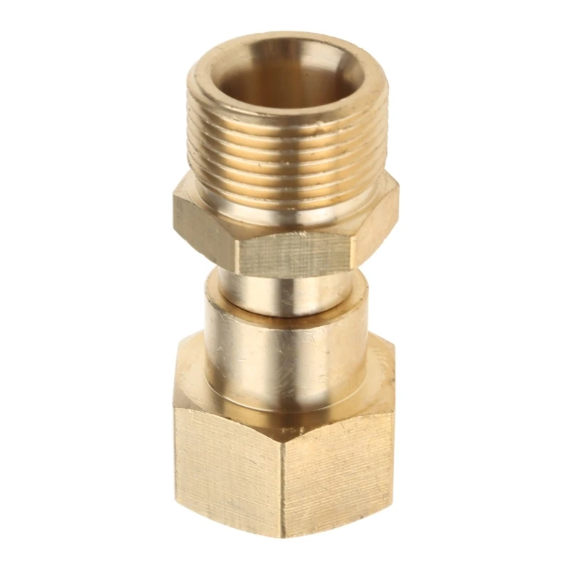 Boquilla latón presión para lavadora, Conector junta giratoria rosca, manguera para hogar, jardín, coche,