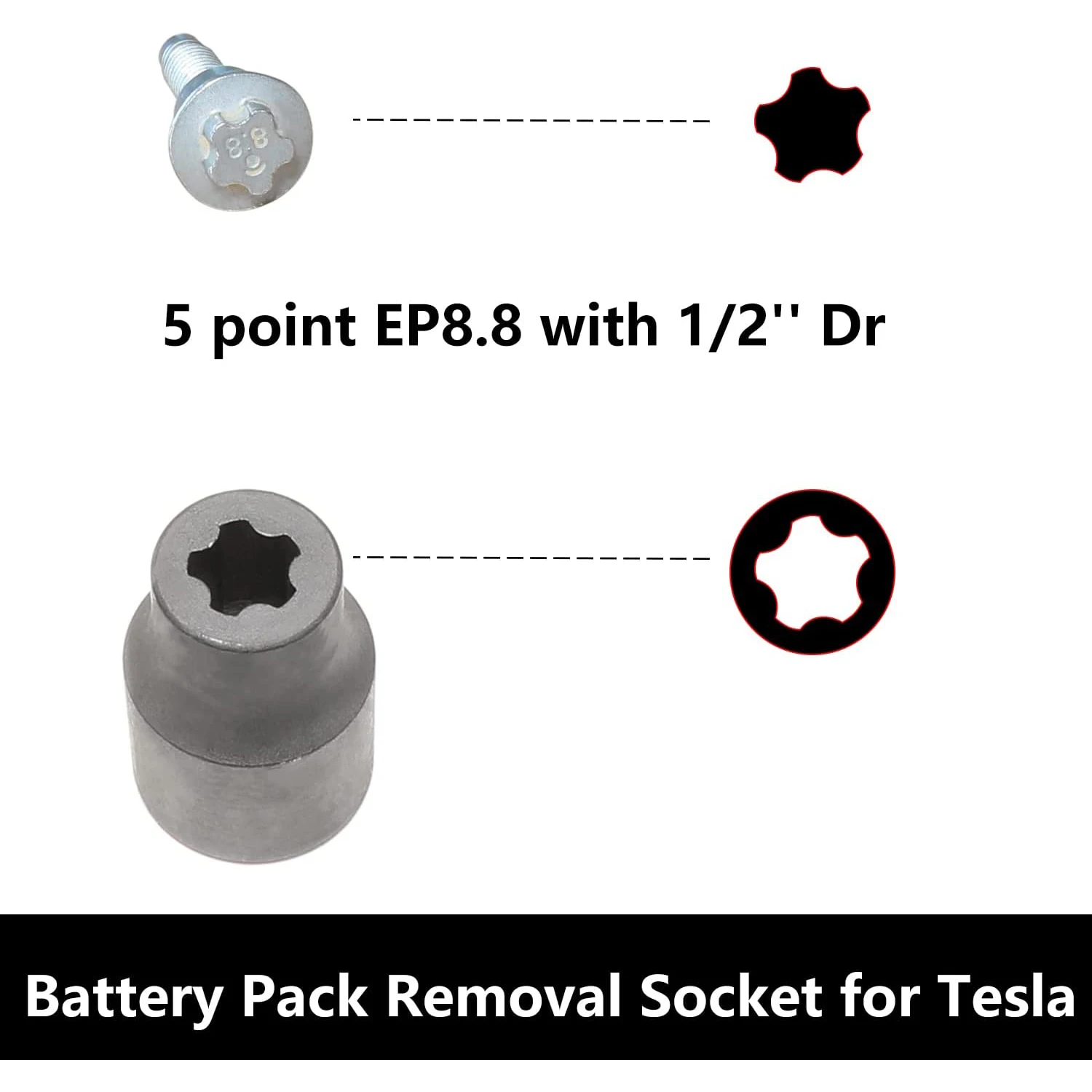 External Torx Plus Socket Set 6 Point EP Socket EP4, EP5, EP6, EP7, EP8, EP10, EP11, EP12, EP14, EP16, EP18, EP20, EP22, EP24...