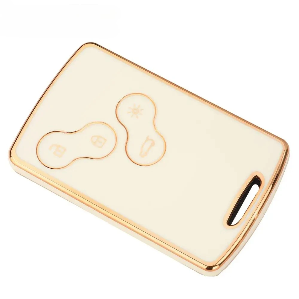 TPU Car Key Case Cover for Renault Duster Captur Clio IV Logan Megane Koleos Scenic Fluence Laguna 4 Button Fob Shell