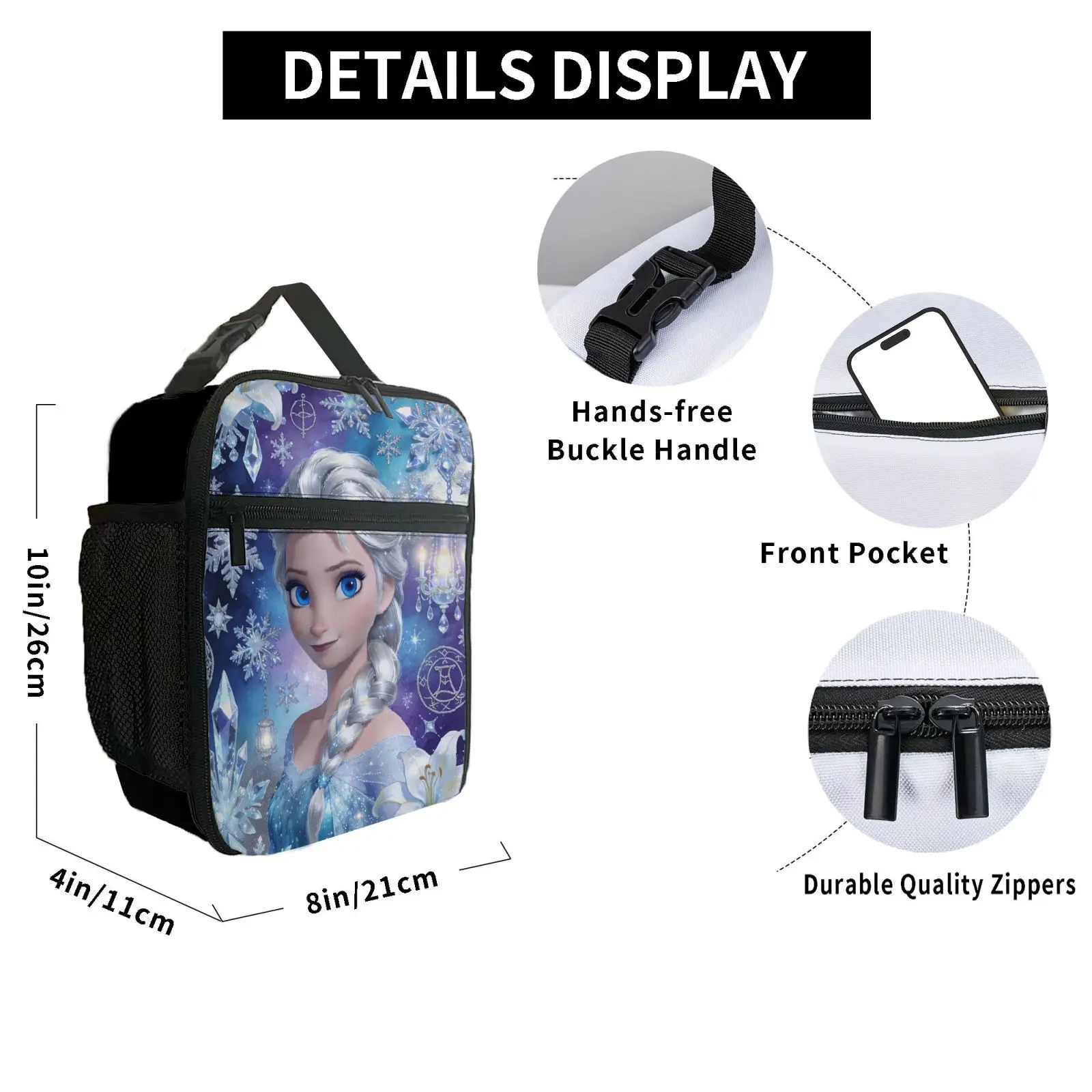 

1 шт. сумка-ланчбокс с Эльзой из «Холодного сердца», высококачественная, милая, повседневная, для вечеринок, пикников, школы, в подарок, для ежедневного использования