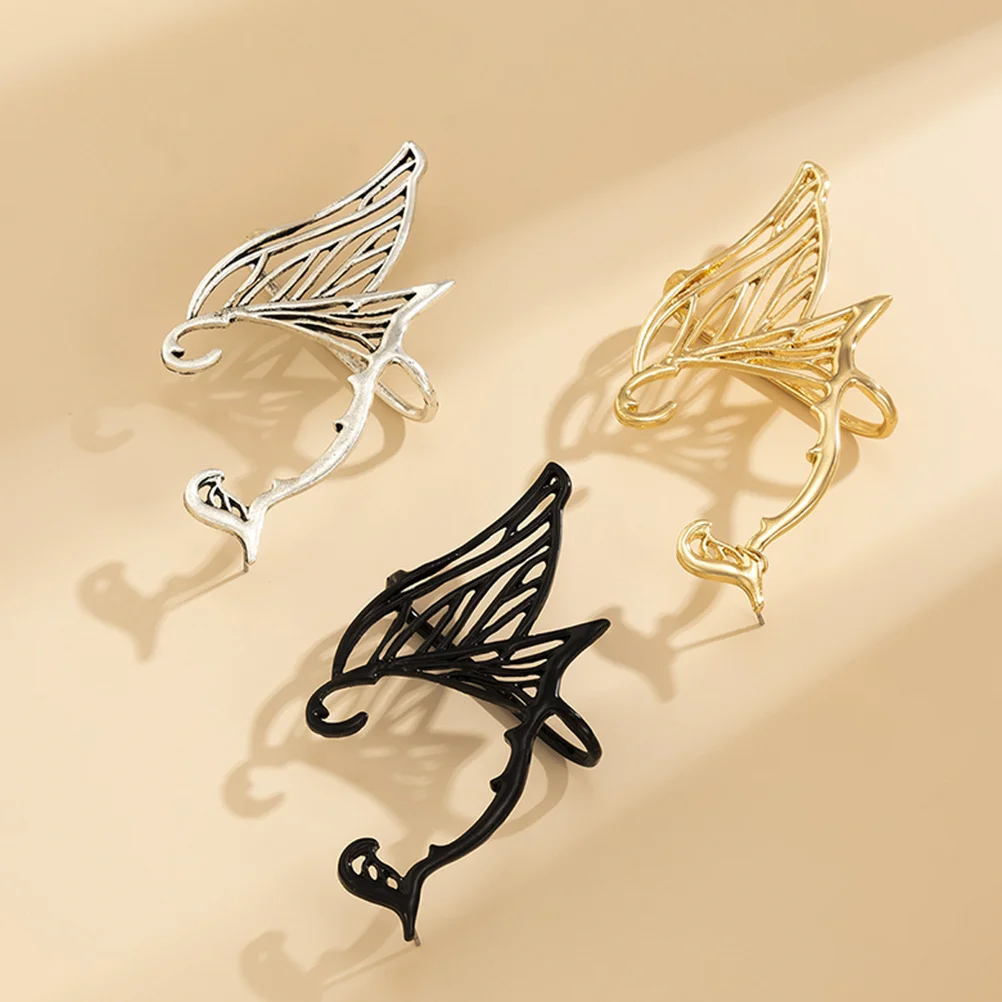 

2Pairs Butterflies Ear Cuff Earrings Non Piercing Comfortable Wrap for Women Festival Wedding Jewelry Fairy Ear Cuffs