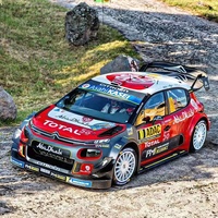 KM Thor RC Cars New WRC C3 Rally Car Simulation Citroen C3 with Lights Professional-Grade Electric RC Model for Rally Racing