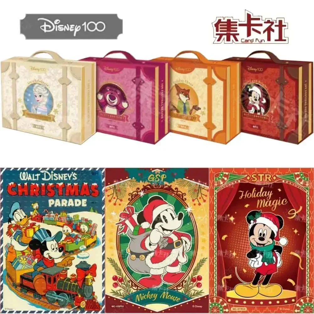 Disney 100th Anniversary Happy Celebration Cards Mickey Friends Zootopia Stitch Bear Collection Card Kids Toy Gift