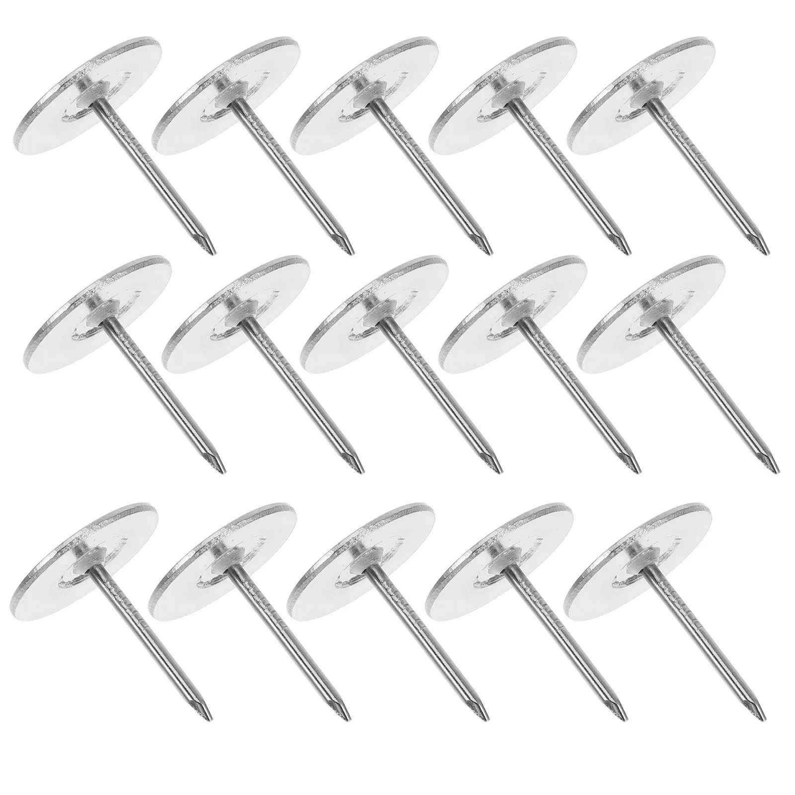 20pcs Flat Head Thumb Tacks Iron Metal For Home Office Wall Decor Charts Banners Calendars Cork Board Maps Crafts Furniture