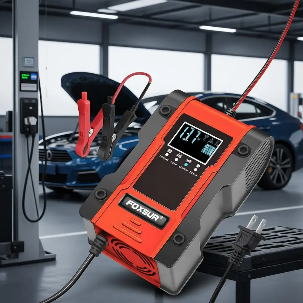 

Автоматическое интеллектуальное устройство для поддержания заряда автомобильного аккумулятора 12В/24В 6А с 7-ступенчатой зарядкой