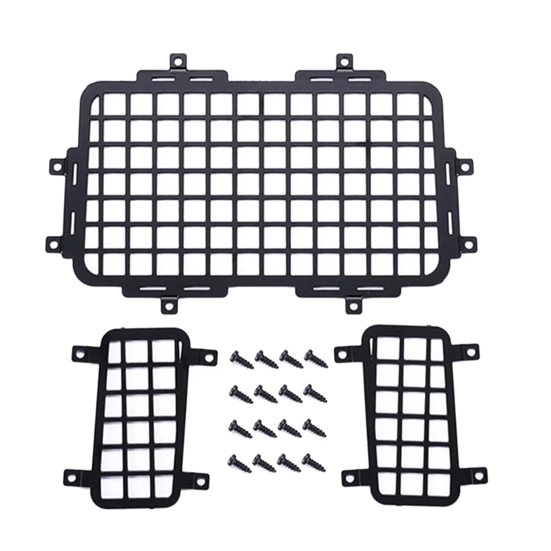 For MN D90 D99S MN99S  1/12 RC Car Upgrade Parts Metal Stereoscopic Rear Window Mesh Protective Net Accessories