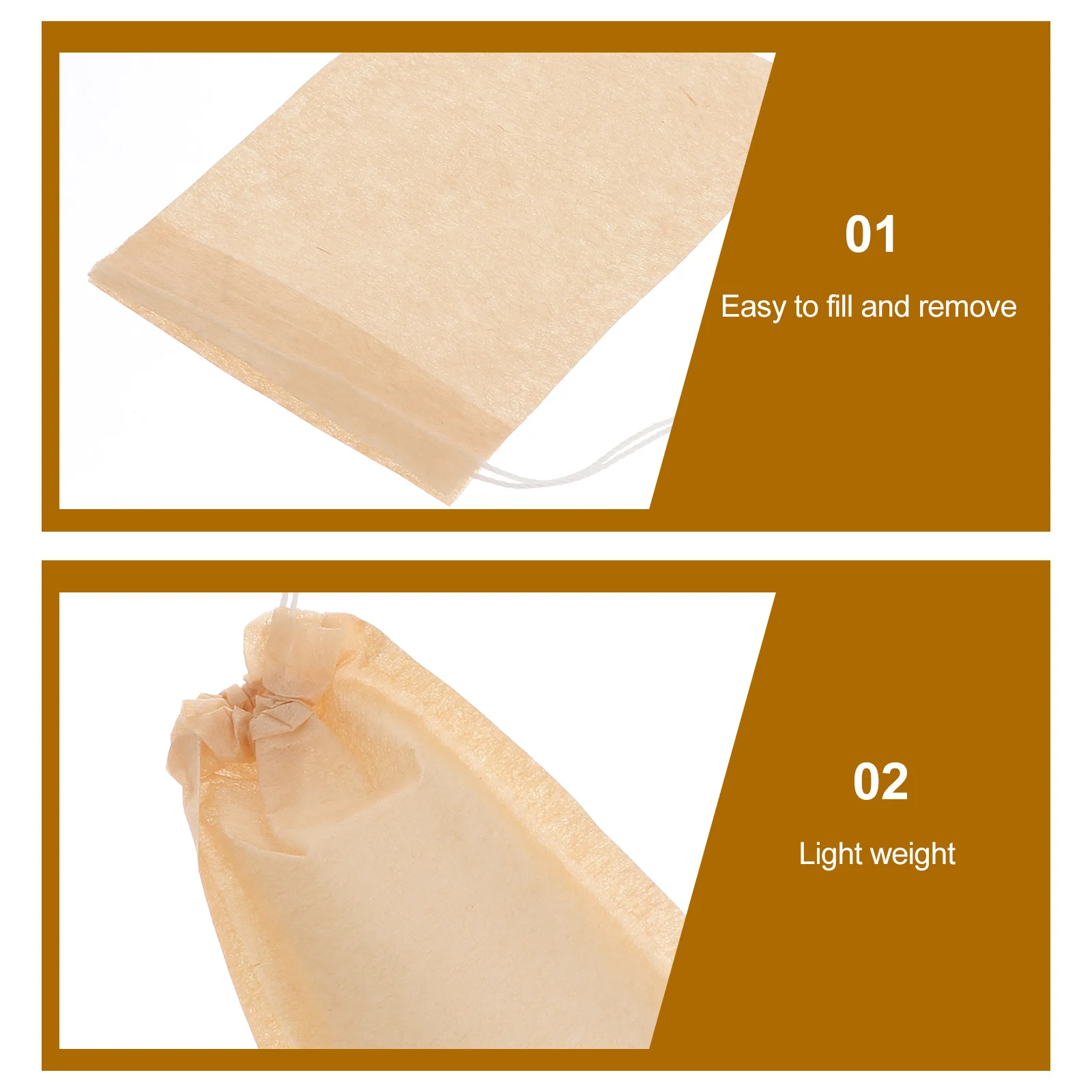 

100Pcs 5x7cm Tea Filter Bags with Drawstring Ergonomic Design for Superior Brewing Experience Lightweight Portable for Travel