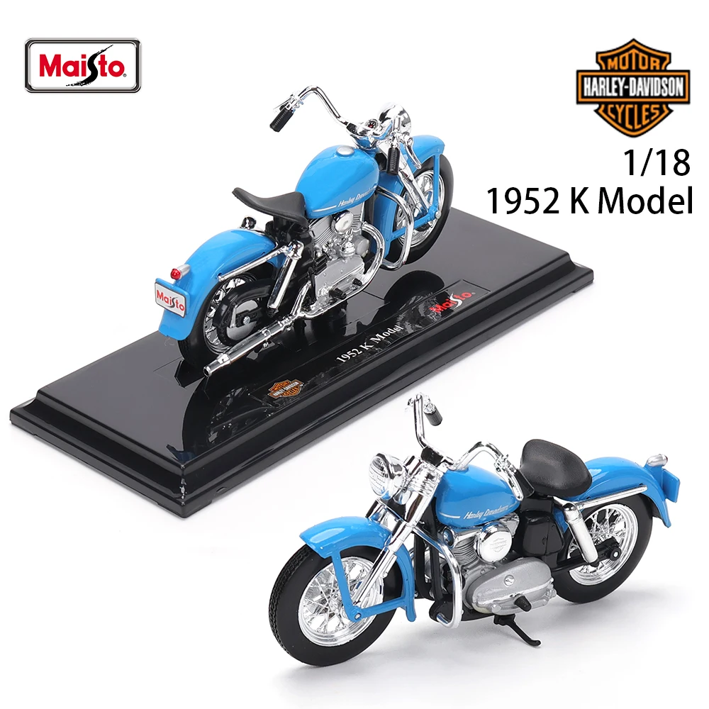 Maisto 1:18 Harley-Davidson Motorcycle 2022 Road King 2022 Fat Bob 114 Alloy Motorcycle Model Toy Car Collection