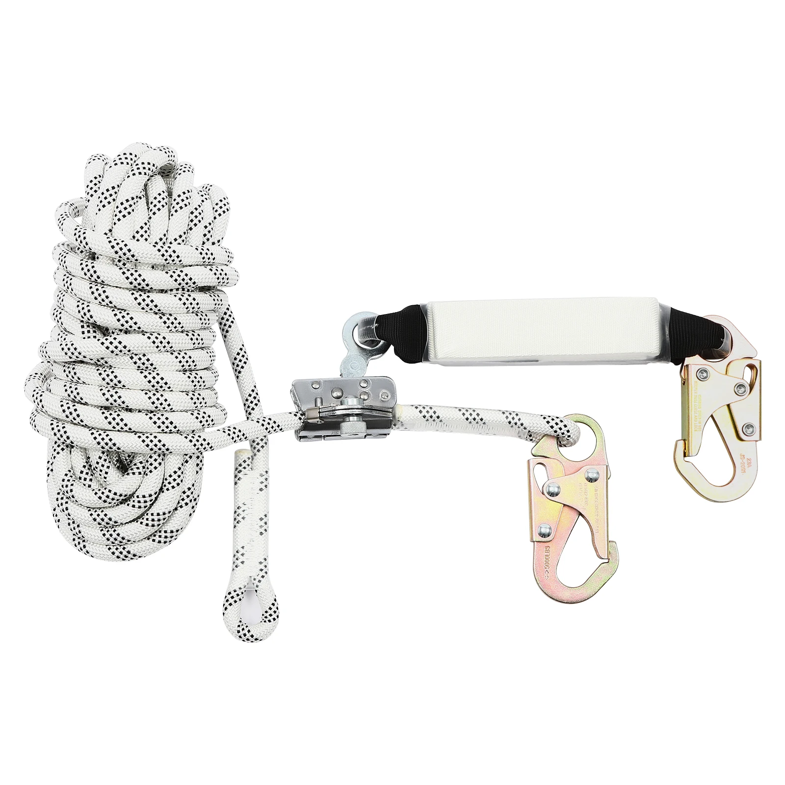 مجموعة شريان الحياة العمودية بطول 50 قدم، حبل أمان، حبل حماية من السقوط، مجموعة خط تسلق الأشجار