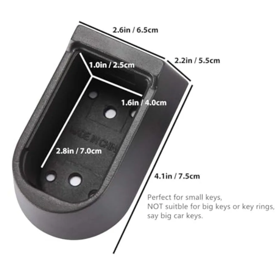 Indoor Outdoor Key Lock Box Wall Mounted Push Button Combination Key Safe Storage Security Lock Box with Black Rubber Cover Wal