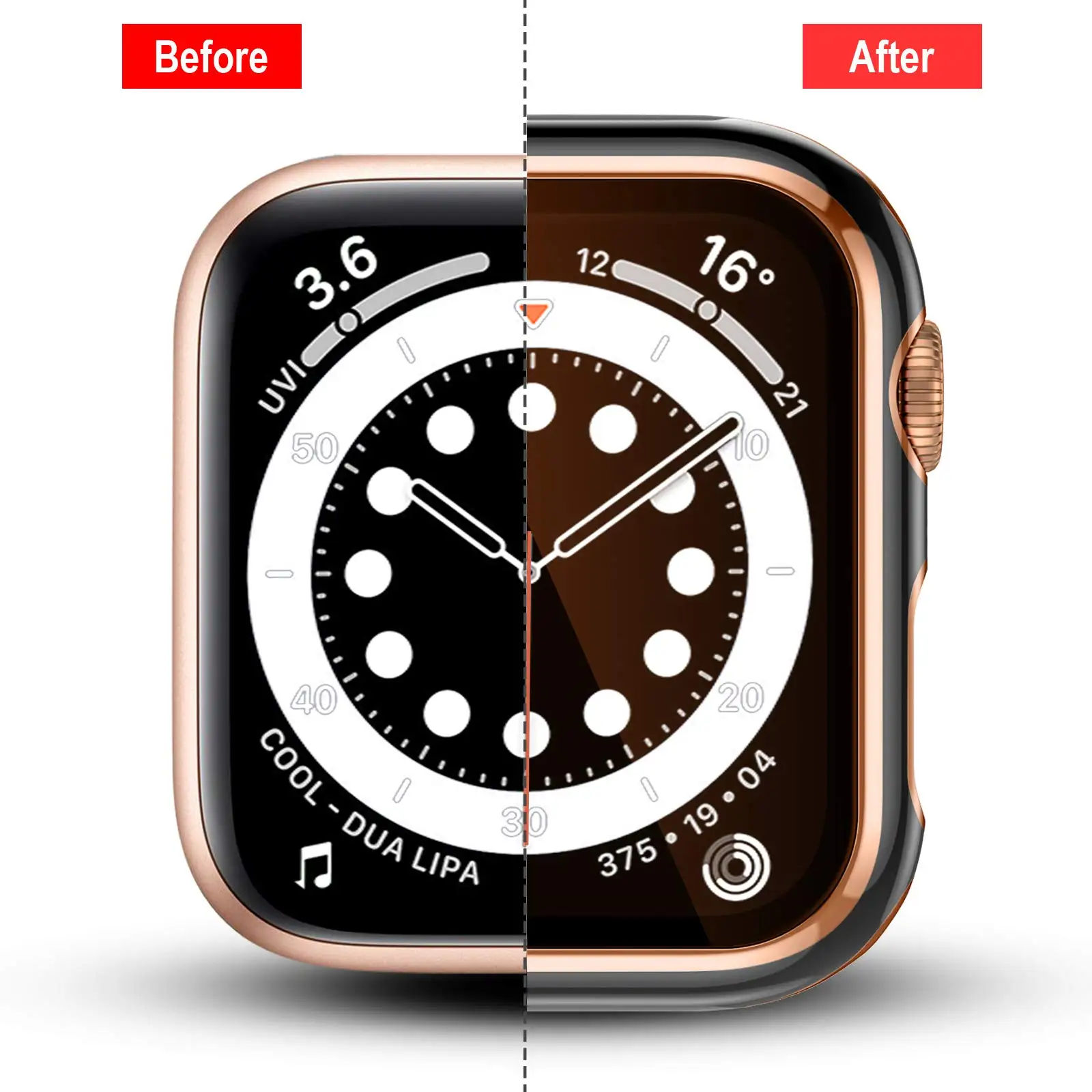 Cristal templado y funda para Apple Watch, Protector de pantalla de parachoques para PC de 44mm, 42mm, 40mm y 38mm, serie Iwatch 6/5/4/3/2/1/SE,