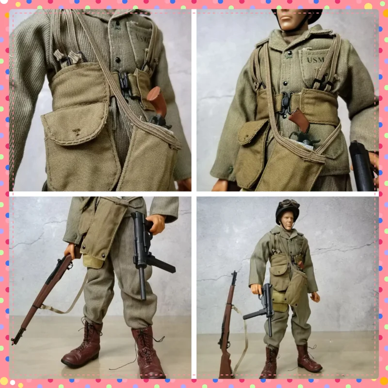 

1/6 Scale WWII US Military Male Soldier Action Figures with Head Sculpt Body Clothes Set Weapon for 12inch Doll Accessory Gift
