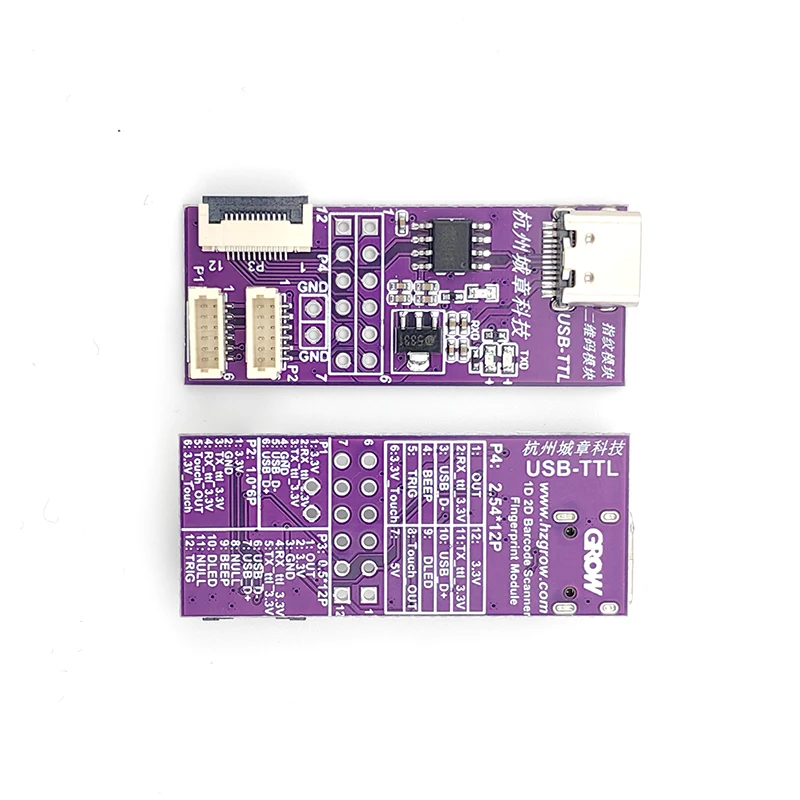 Fingerprint Module/Barcode Scanner Easy Testing With Type C Interface USB-TTL Converter Board Adopts CH340N Chip