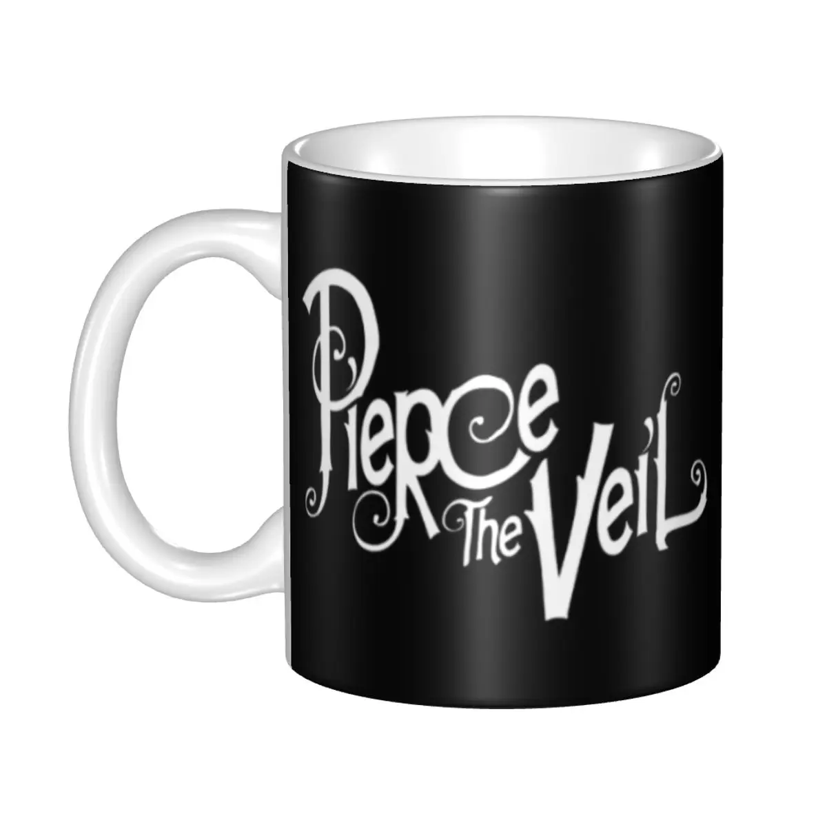 

Pierce Veil Logo Mugs Personalized Music Group Ceramic Coffee Mug Creative Gift