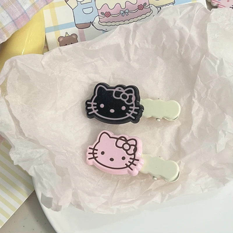 Sanrio Hallo Kitty Y2k Haars pange Mädchen Herz Kawaii Anime Kopf bedeckung süße coole süße Cartoon Haarschmuck Studenten Geschenk für Kinder