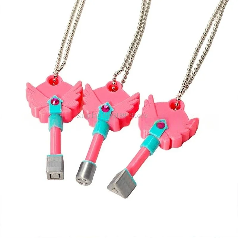 

New Gonggi Game Silver Chain Necklace Korean Traditional Grabbing Stone Game Pendant Home Party Accessories Gift For Friends