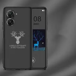 Funda For Asus Zenfone 9 9Z Soft Silicone Matte Phone Case For Asus Zenfone 8 Flip Cartoon Elk Deer Head Ultra Slim Phone Cover