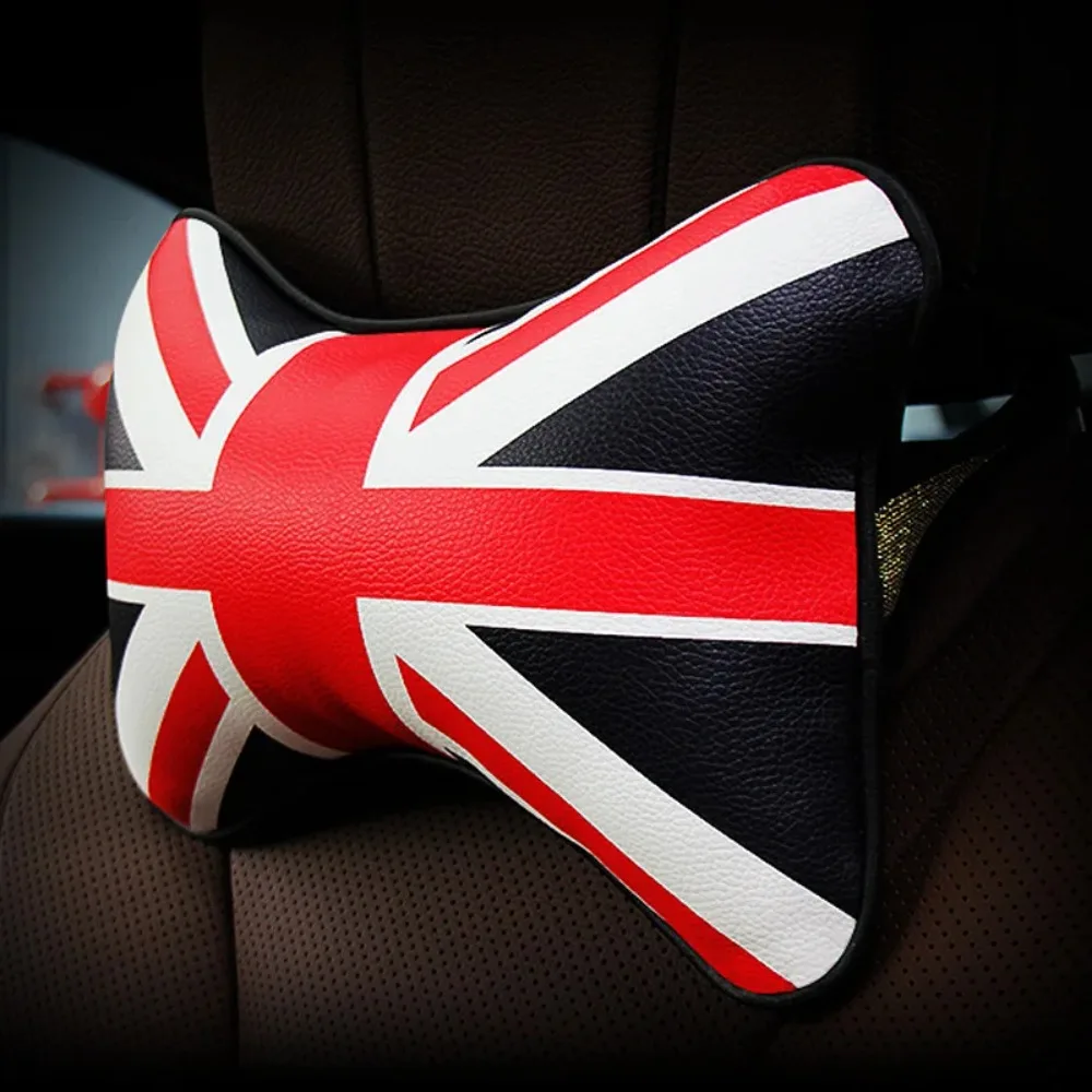 Car Neck Pillow Union Jack Flag Design Comfortable Headrest Cushion for Car Seat Universal Fit ICar Accessories nterior Decor