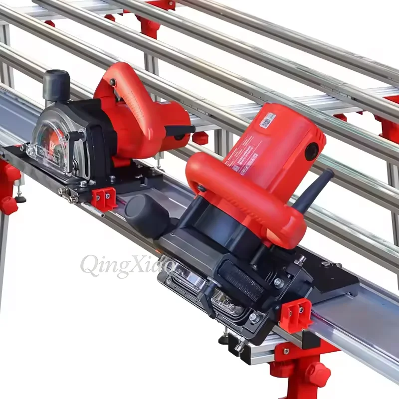 Water Cooled Table Track Tile Cutter 45 Degree Chamfer Straight Cutting For Large Ceramic Slab Stone Processing Decoration Tool