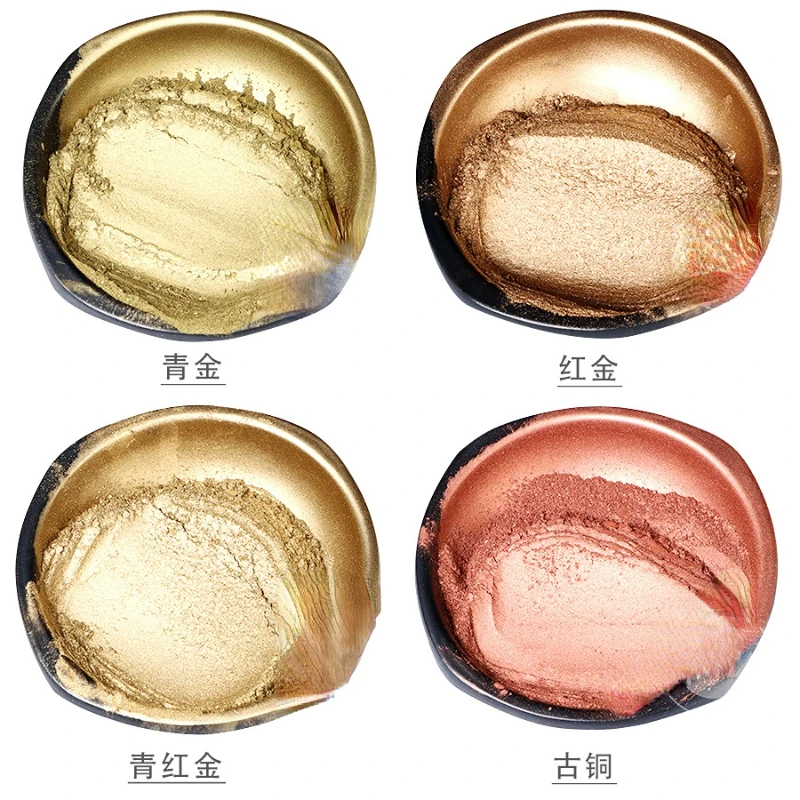 50g Copper Gold Powder Pigment Pearl Powder Diamond Metal Powder Pigment Suitable for Indoor Decoration