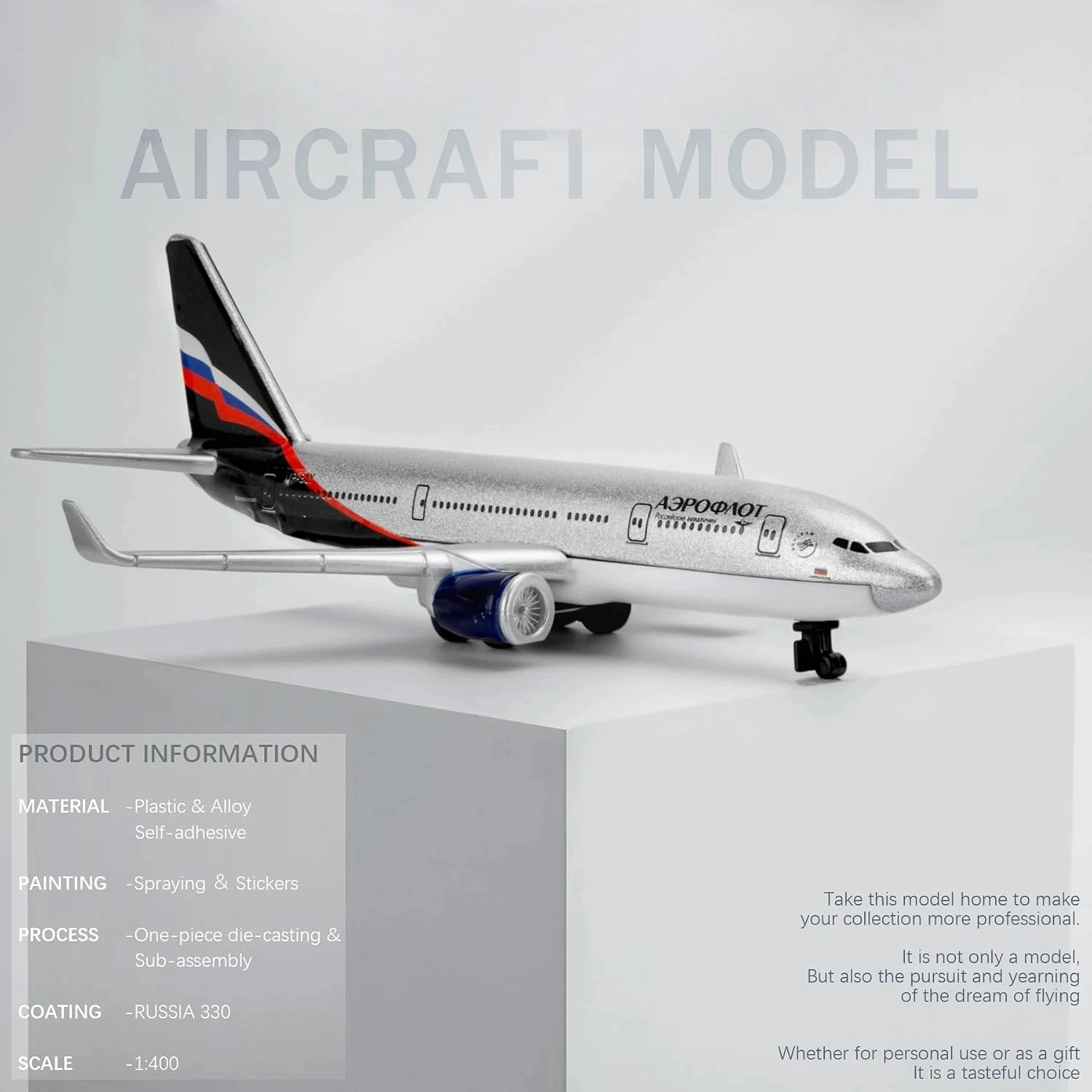 1/400 16 cm Russia A330 Kit modello di aereo Modello di aereo in lega per collezione e display