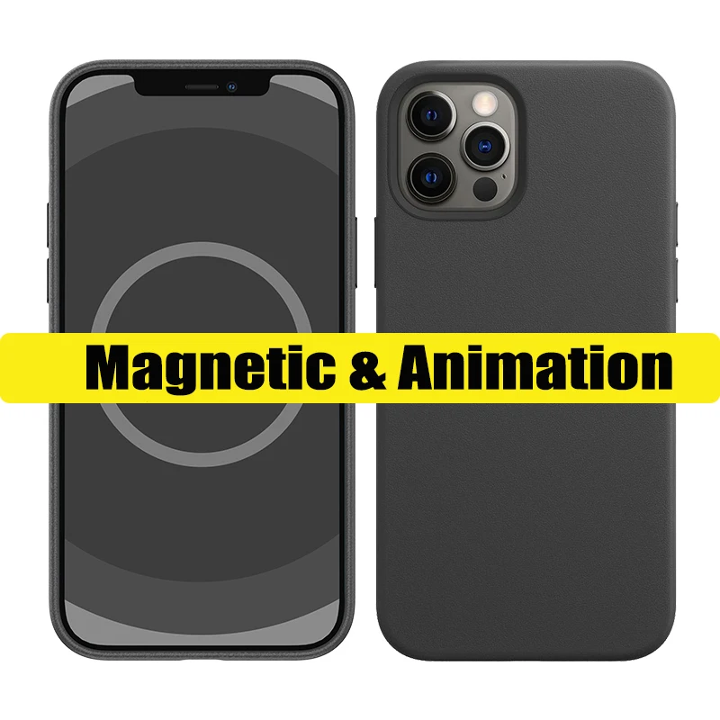 

Official Leather Magnetic Case For Apple iPhone 12 Pro Max 12 Mini Case With Magsafe Wireless Charging 12Pro Drop Protect Cover