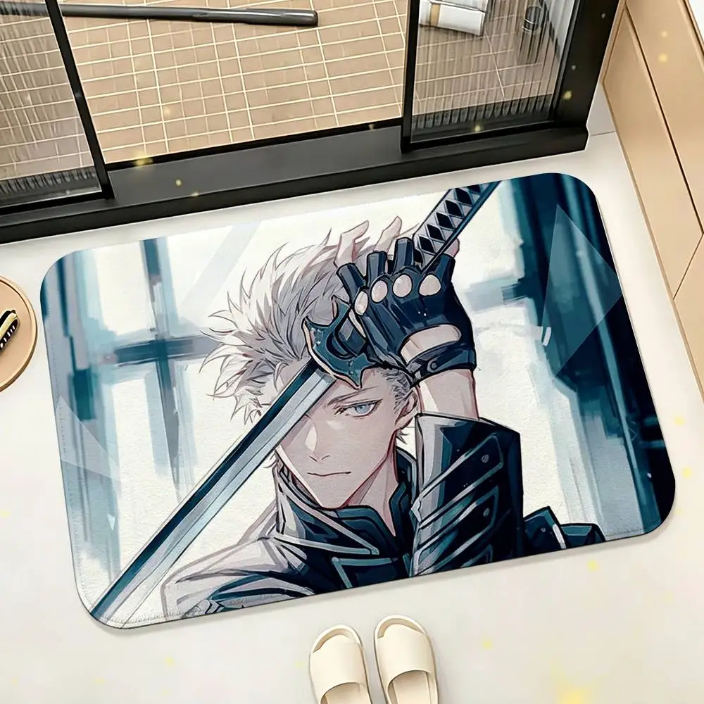 Game V-Vergil Devil May Cry  Soft Absorbent Decorative Floor Mat for Bathroom Entryway Living Room